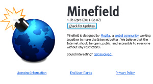 Minefield — тестовые сборки Firefox